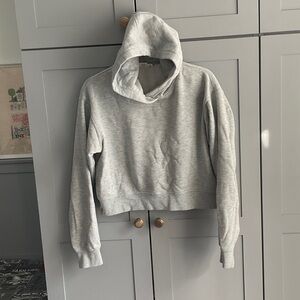 Tentree Gray Cropped Hoodie
